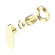 Nero Ecco Shower Mixer 80Mm Round Plate Trim Kits Only Brushed Gold