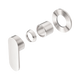 Nero Ecco Shower Mixer 80Mm Round Plate Trim Kits Only Brushed Nickel