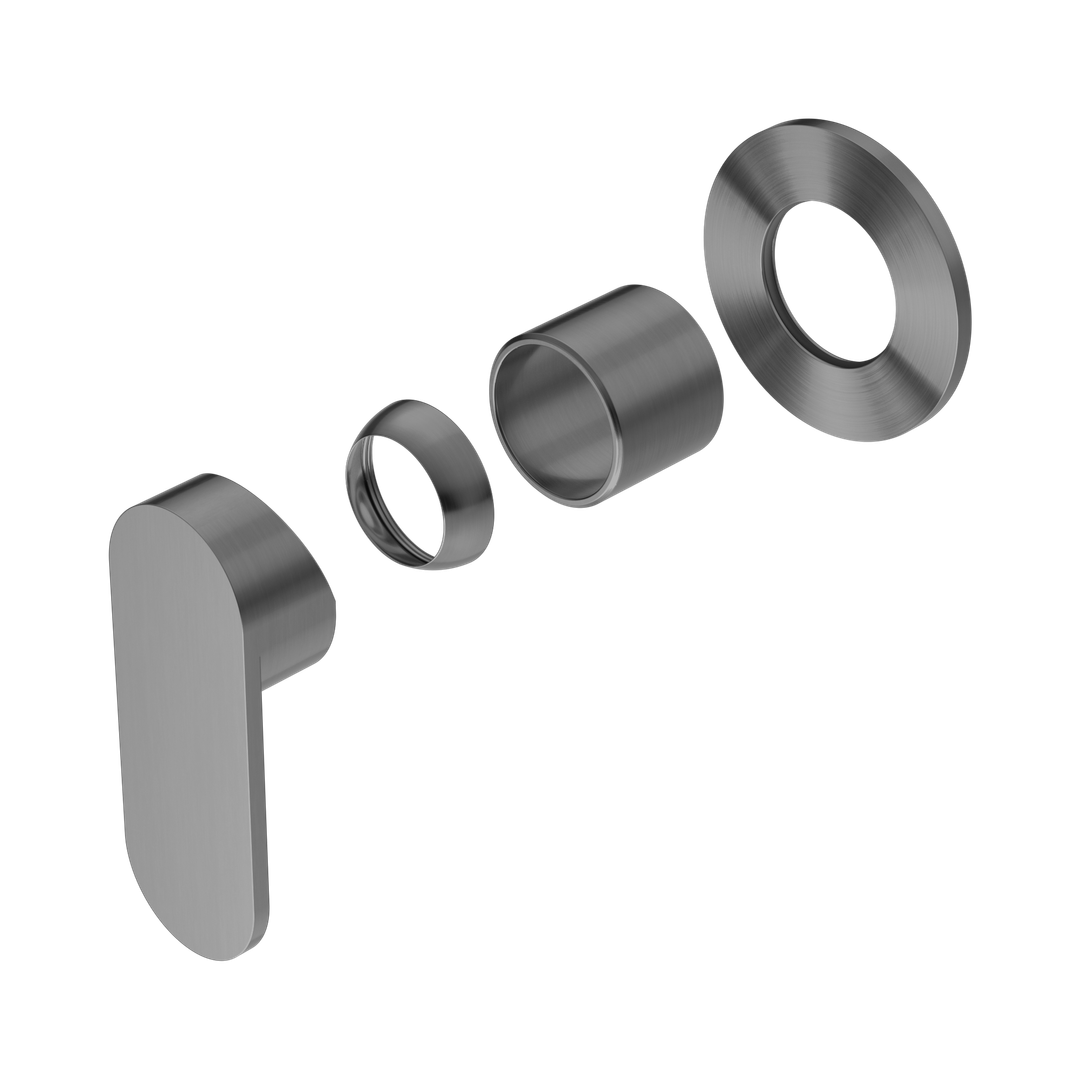 Nero Ecco Shower Mixer 80Mm Round Plate Trim Kits Only Gun Metal