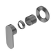 Nero Ecco Shower Mixer 80Mm Round Plate Trim Kits Only Gun Metal
