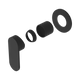 Nero Ecco Shower Mixer 80Mm Round Plate Trim Kits Only Matte Black
