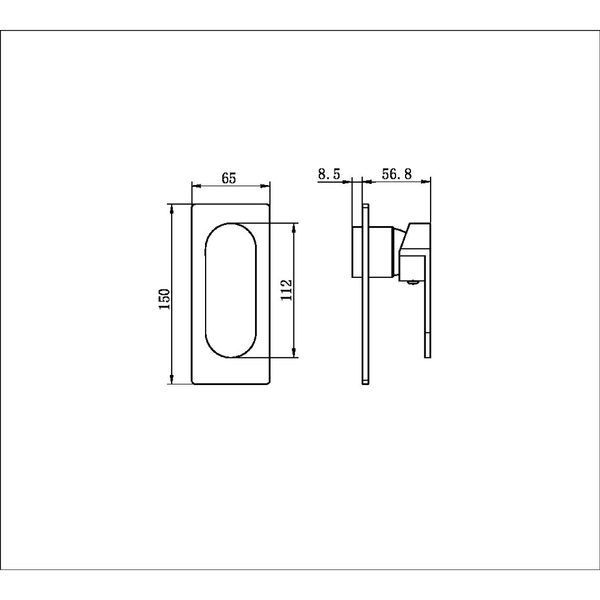 Nero Ecco Shower Mixer Trim Kits Only Chrome