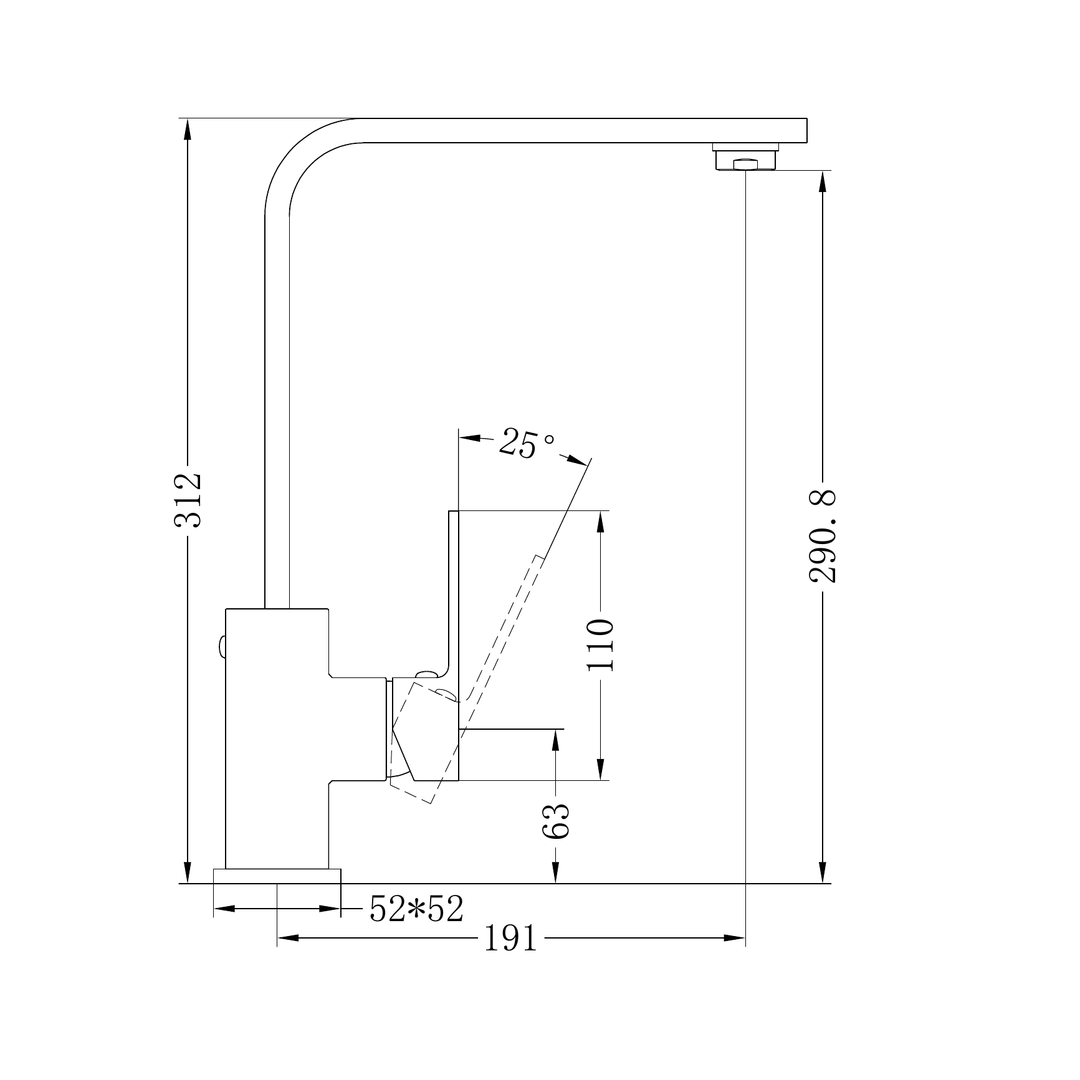 Nero Celia Kitchen Mixer Builders Range Matt Black