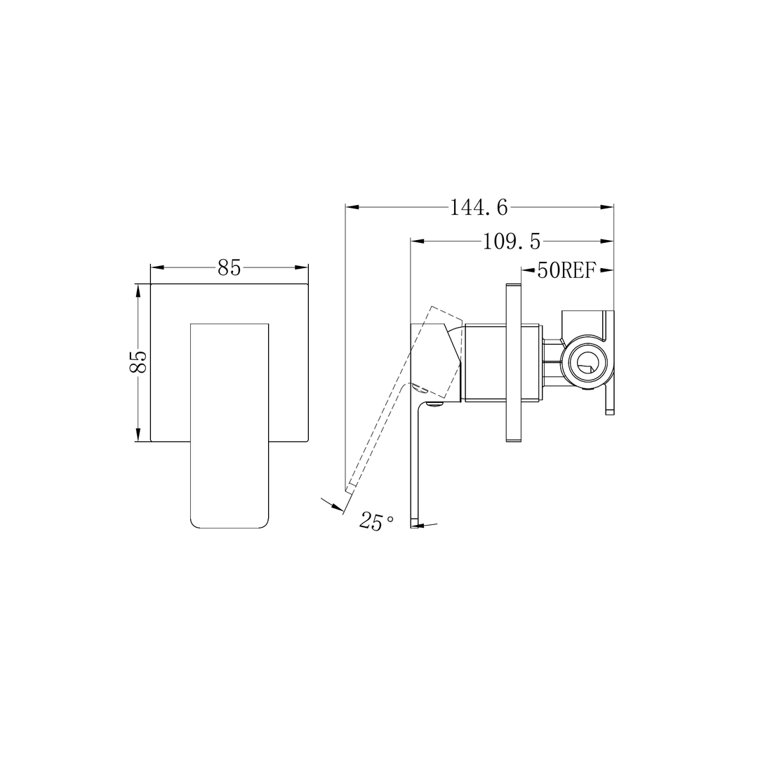 Nero Celia Shower Mixer Matt Black