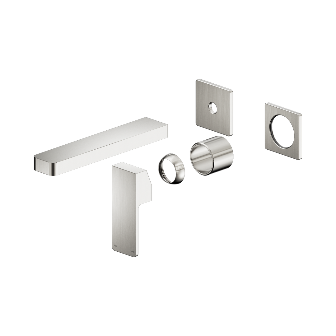 Nero Celia Wall Basin/Bath Mixer Separate Back Plate Trim Kits Only Brushed Nickel