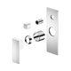 Nero Celia Shower Mixer With Diverter Trim Kits Only Chrome