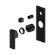 Nero Celia Shower Mixer With Diverter Trim Kits Only Matte Black