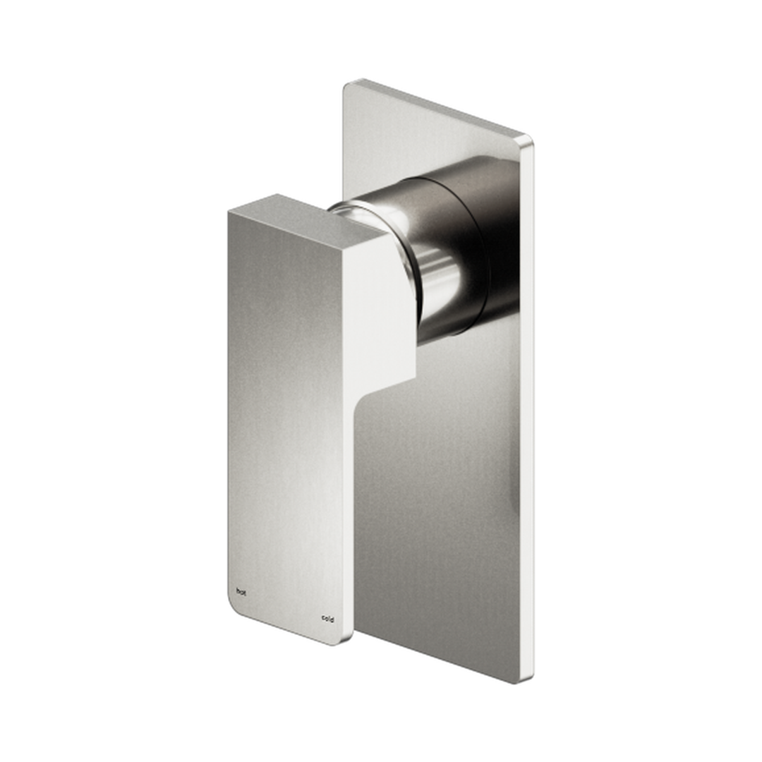 Nero Celia Shower Mixer Rectangular Backplate Brushed Nickel