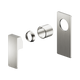 Nero Celia Shower Mixer Rectangular Backplate Trim Kits Only Brushed Nickel