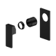 Nero Celia Shower Mixer Rectangular Backplate Trim Kits Only Matte Black