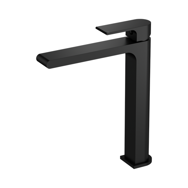 Nero Bianca Tall Basin Mixer Matt Black