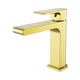Nero Bianca Basin Mixer Straight Spout Brushed Gold