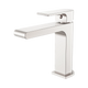 Nero Bianca Basin Mixer Straight Spout Brushed Nickel
