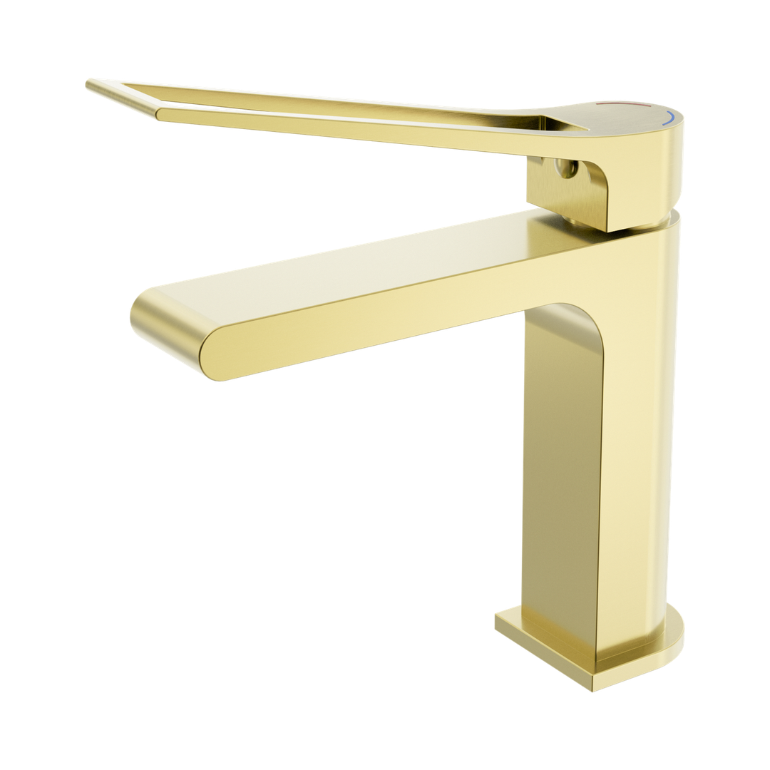 Nero Bianca Care Basin Mixer Brushed Gold
