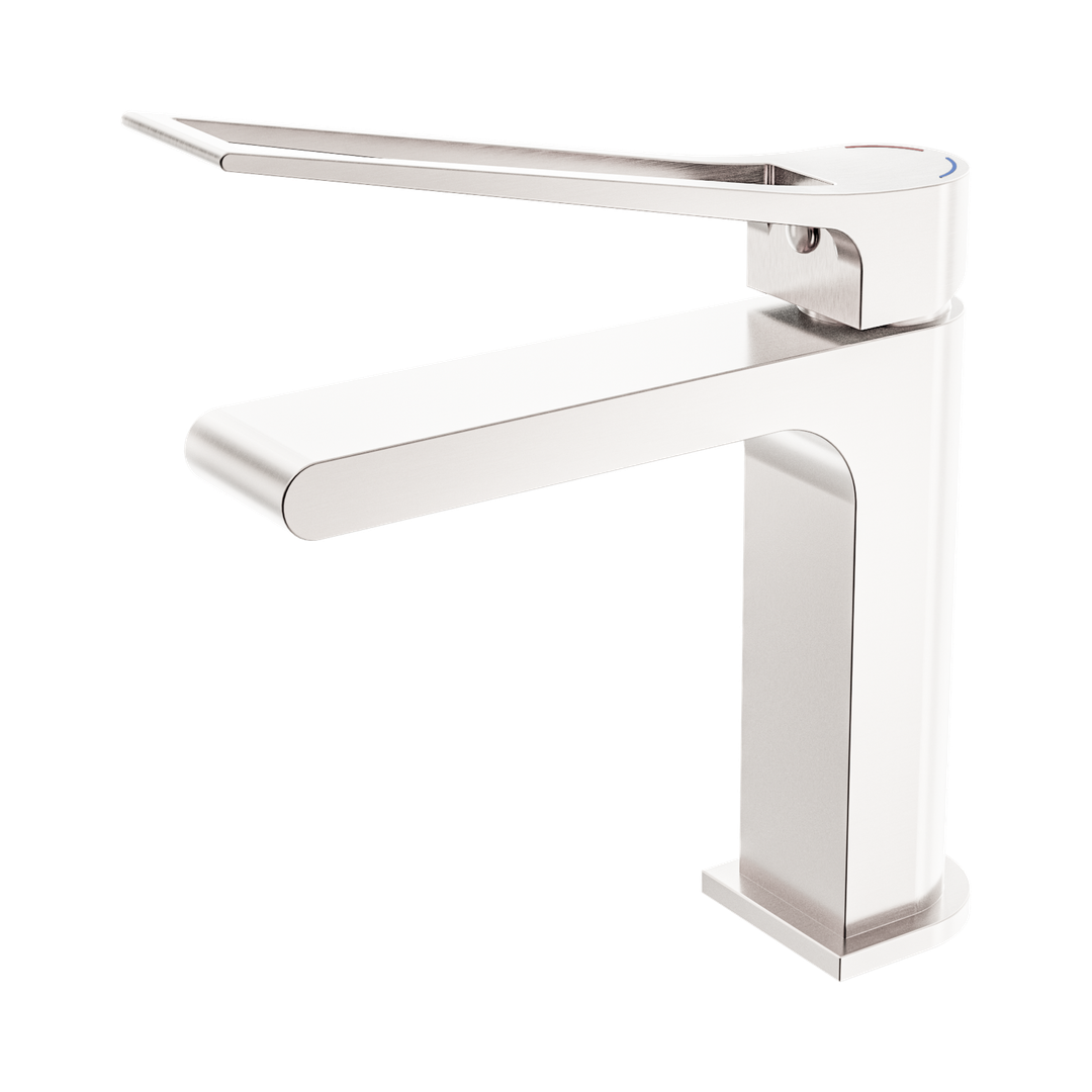 Nero Bianca Care Basin Mixer Brushed Nickel