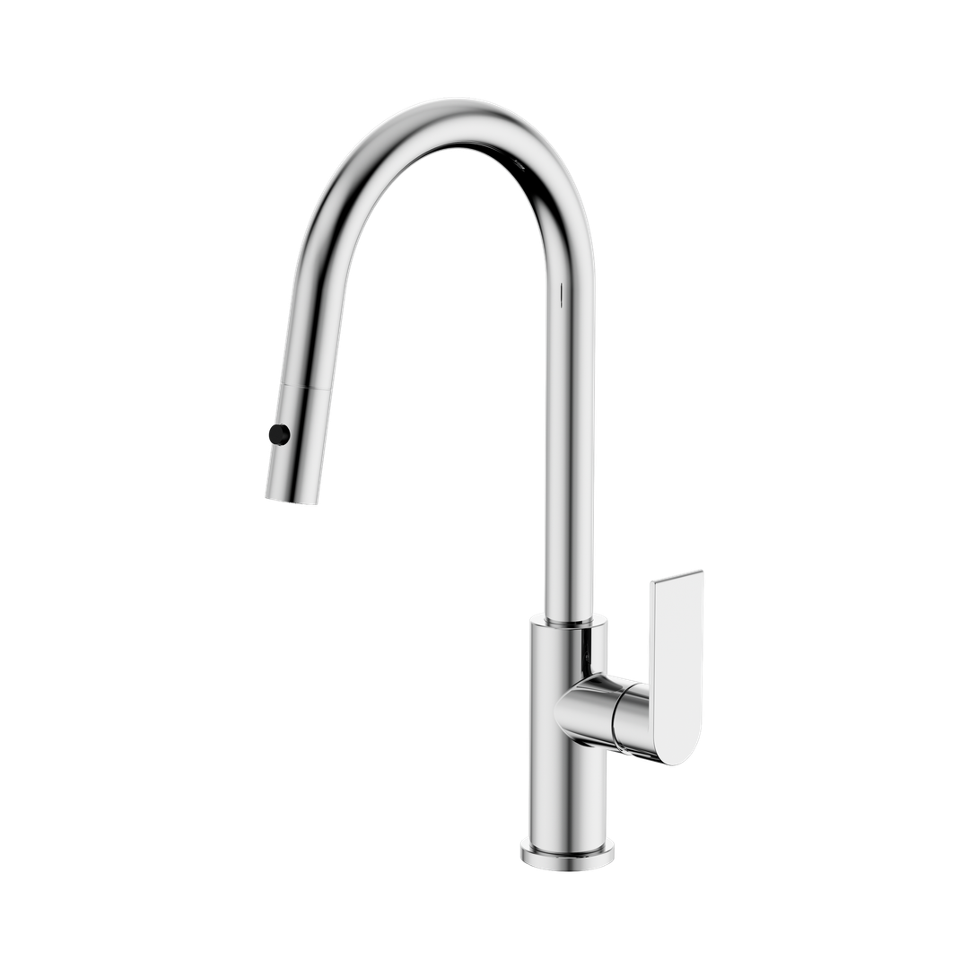 Nero Bianca Pull Out Sink Mixer With Vegie Spray Function Chrome