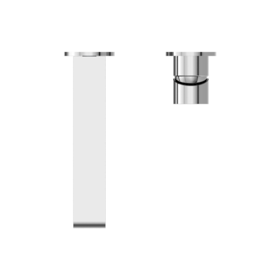 Nero Bianca Wall Basin Mixer Separate Back Plate Chrome
