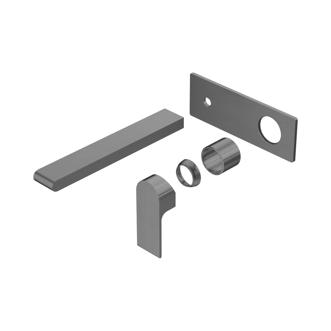 Nero Bianca Wall Basin/Bath Mixer 230Mm Trim Kits Only Gun Metal