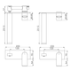 Nero Bianca Wall Basin/Bath Mixer 230Mm Gun Metal