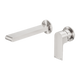 Nero Bianca Wall Basin Mixer With Separate Back Plate Brushed Nickel