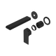 Nero Bianca Wall Basin/Bath Mixer Separate Back Plate 187Mm Trim Kits Only Matte Black