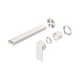 Nero Bianca Brushed Nickel Wall Basin/Bath Mixer Separate Back Plate 230Mm Trim Kits Only