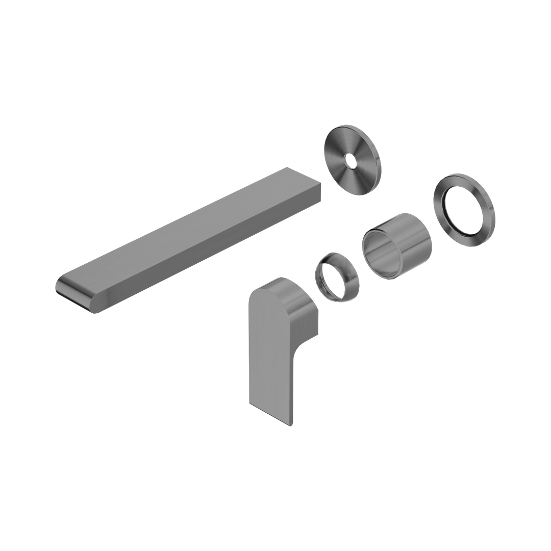 Nero Bianca Wall Basin/Bath Mixer Separate Back Plate 230Mm Trim Kits Only Gun Metal