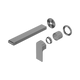 Nero Bianca Wall Basin/Bath Mixer Separate Back Plate 230Mm Trim Kits Only Gun Metal