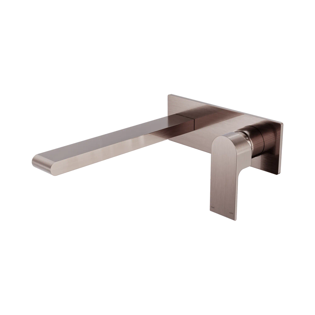 Nero Bianca Wall Basin/Bath Mixer 230Mm Brushed Bronze