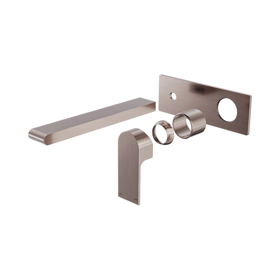 Nero Bianca Wall Basin/Bath Mixer 230Mm Trim Kits Only Brushed Bronze