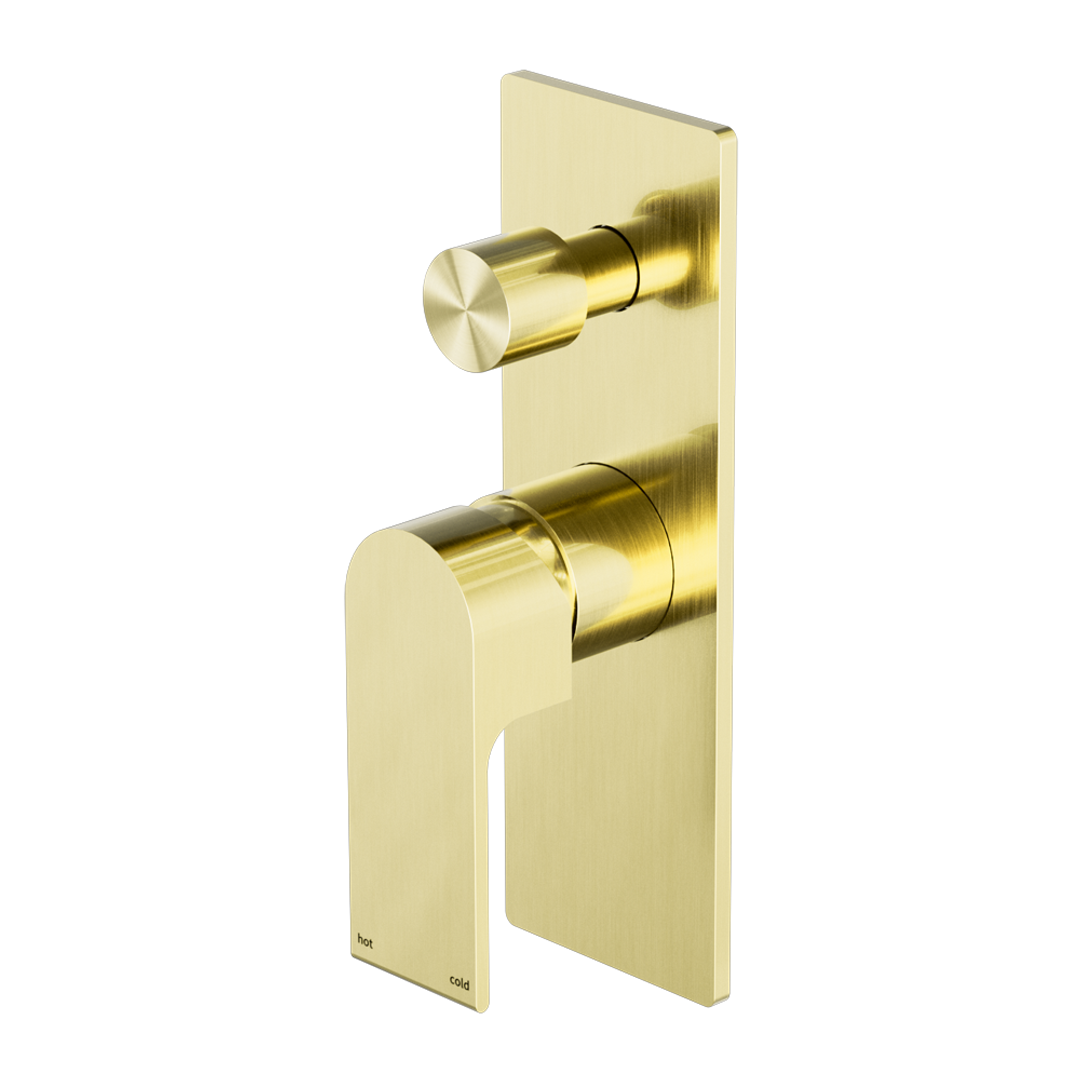 Bianca Shower Mixer With Diverter Brushed Gold