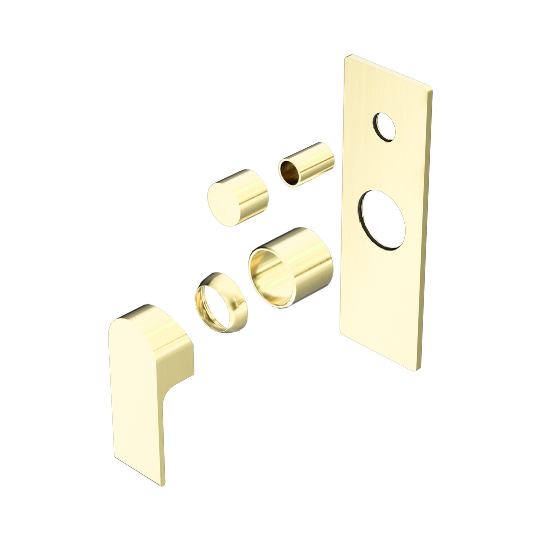 Nero Bianca Shower Mixer With Diverter Trim Kits Only Brushed Gold