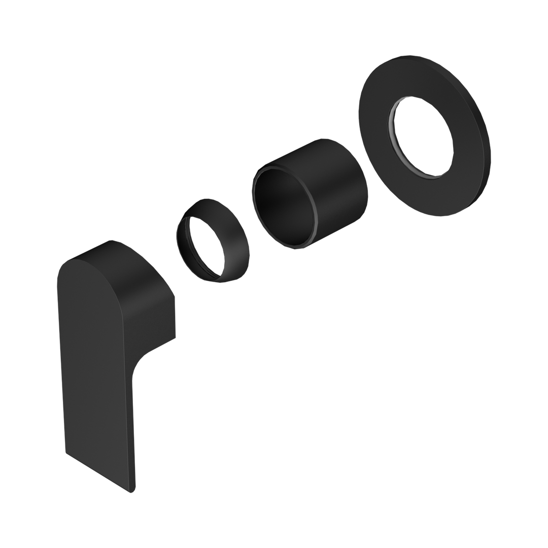 Nero Bianca Shower Mixer 80Mm Plate Trim Kits Only Matte Black