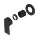 Nero Bianca Shower Mixer 80Mm Plate Trim Kits Only Matte Black