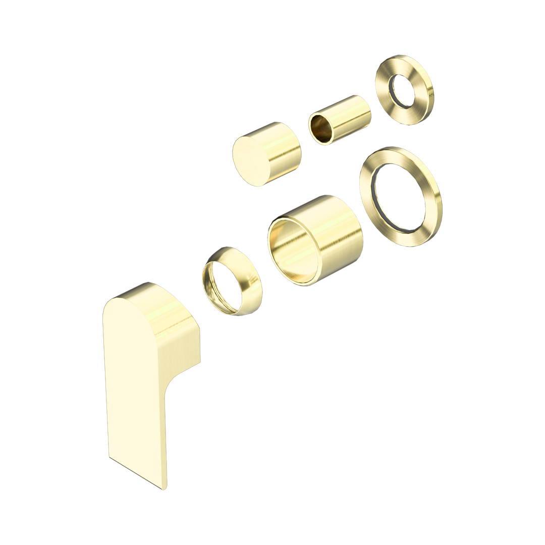 Nero Bianca Shower Mixer With Diverter Separate Back Plate Trim Kits Only Brushed Gold