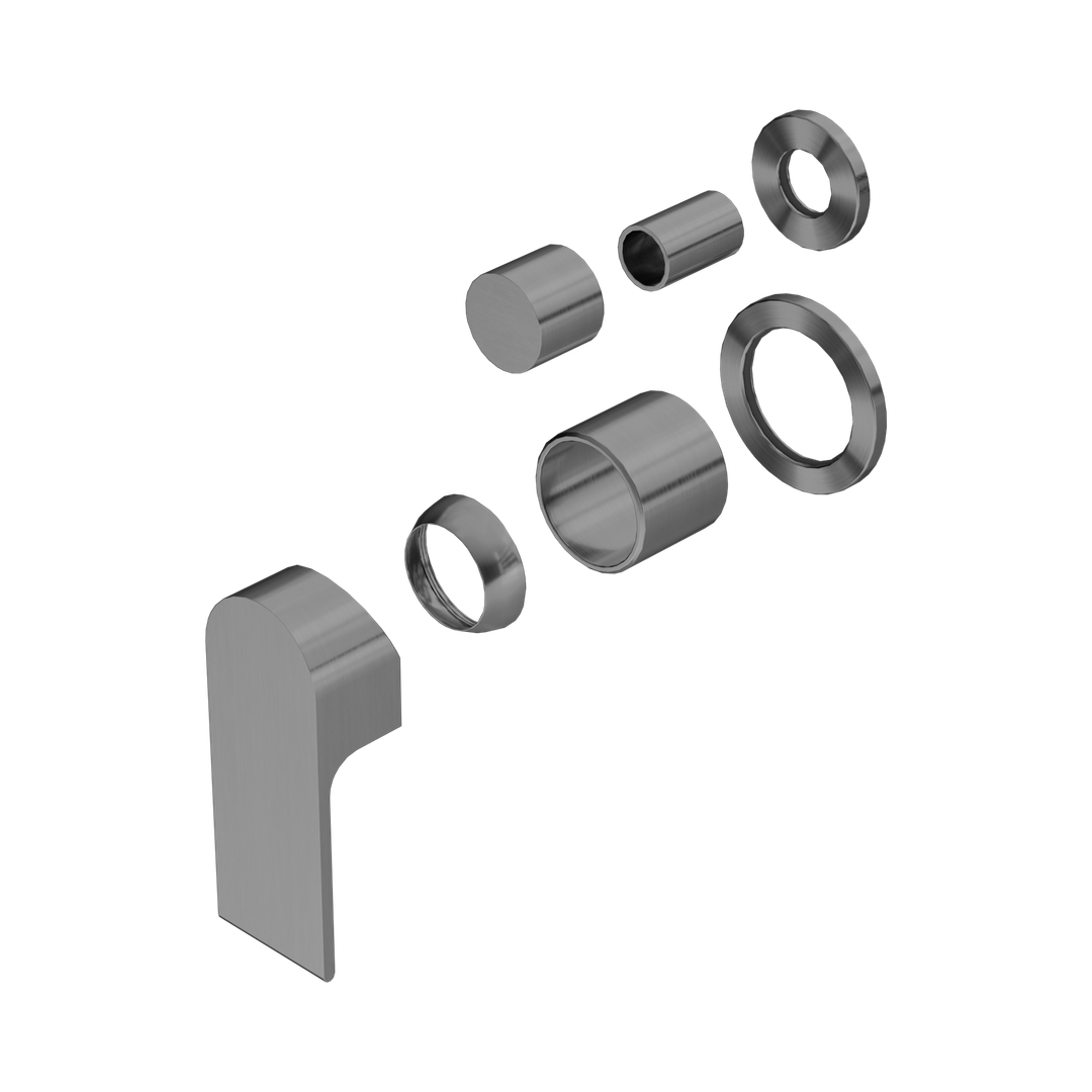 Nero Bianca Shower Mixer With Diverter Separate Back Plate Trim Kits Only Gun Metal