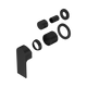 Nero Bianca Shower Mixer With Diverter Separate Back Plate Trim Kits Only Matte Black