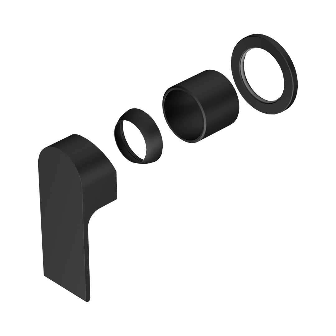 Nero Bianca Shower Mixer 60Mm Plate Trim Kits Only Matte Black