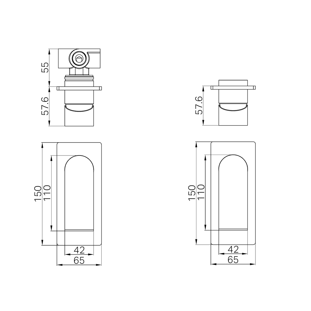 Nero Bianca Shower Mixer Brushed Nickel