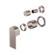 Nero Bianca Shower Mixer With Diverter Separate Back Plate Trim Kits Only Brushed Bronze