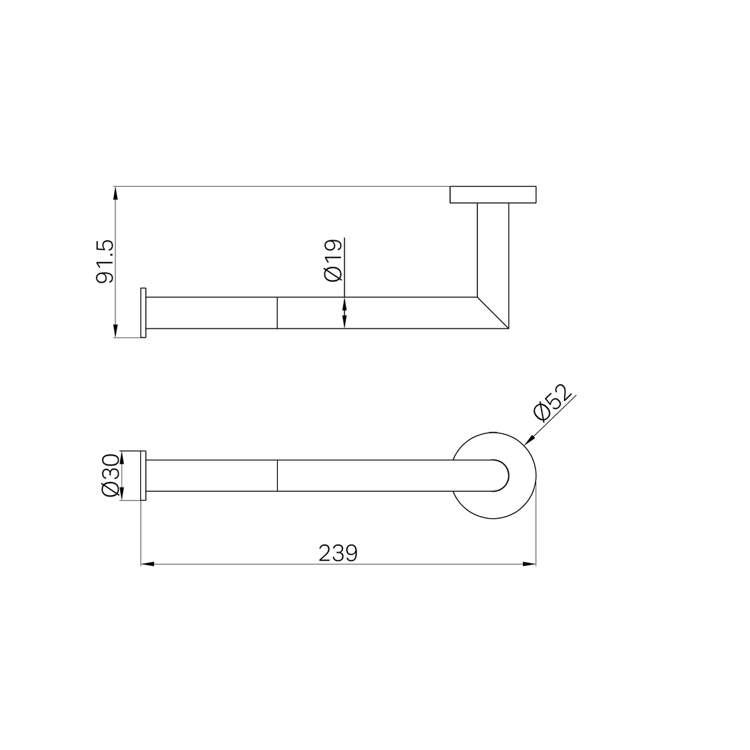 Nero Dolce Hand Towel Rail Brushed Nickel