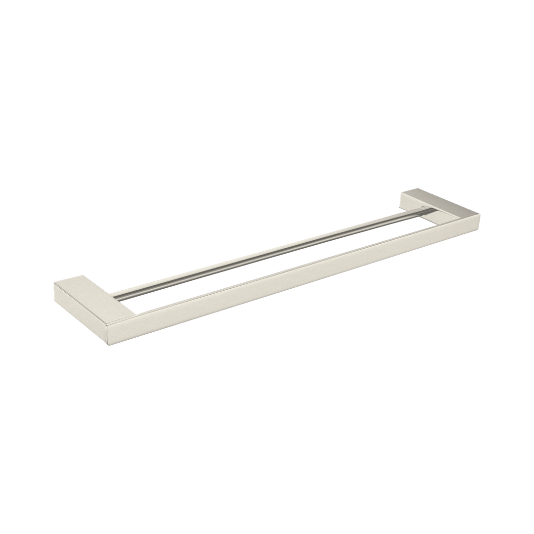 Nero Celia Double Towel Rail 600Mm Brushed Nickel