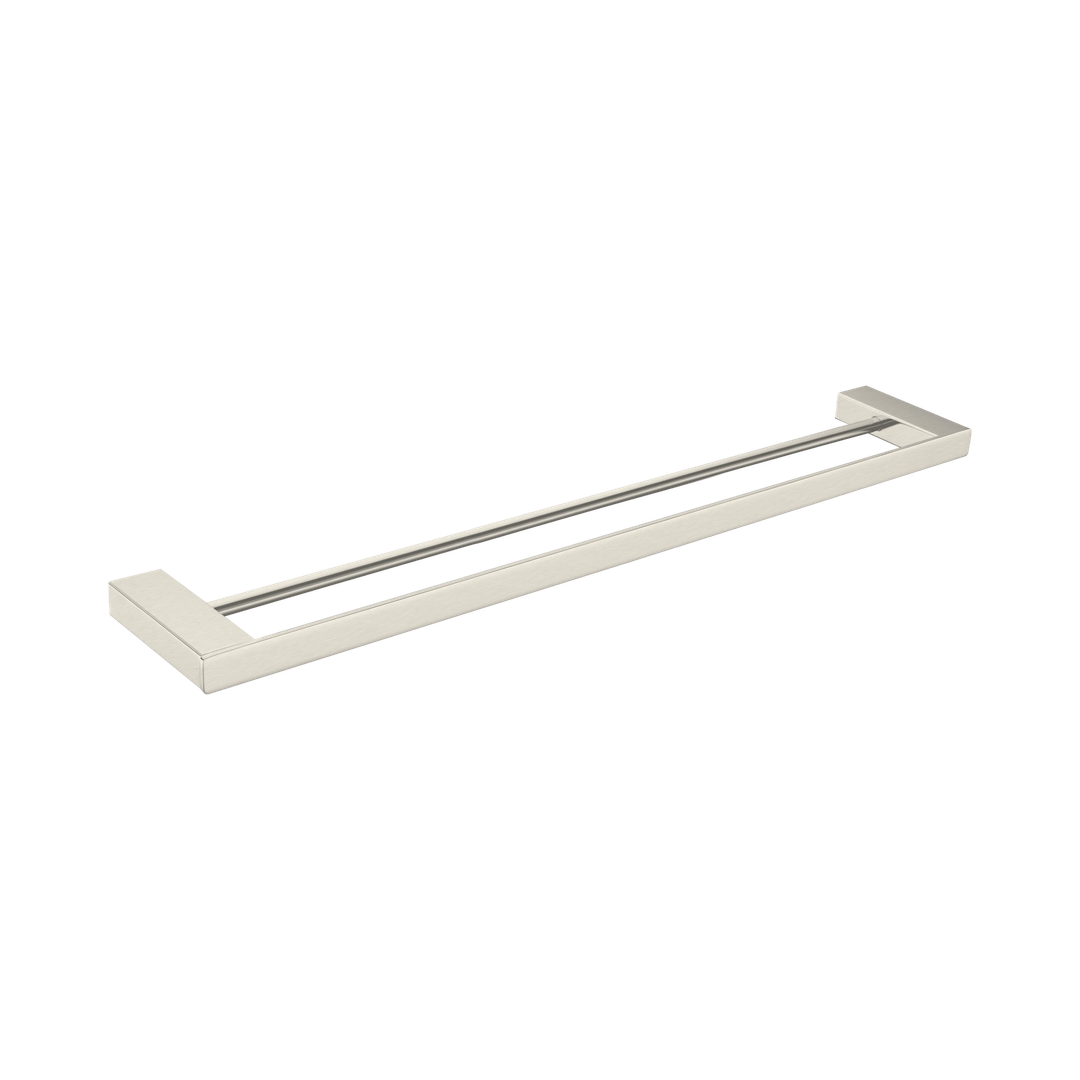 Nero Celia Double Towel Rail 800Mm Brushed Nickel