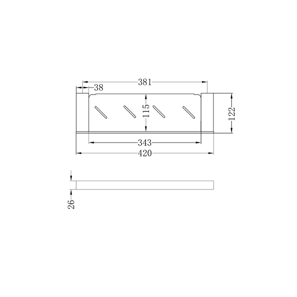 Nero Celia Metal Shelf Brushed Nickel