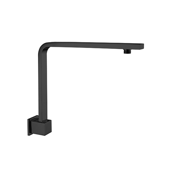 Nero Square Swivel Shower Arm - Matt Black