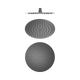Nero 250Mm Round Stainless Steel Shower Head 4 Star Rating Gun Metal
