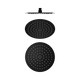 Nero 250Mm Round Stainless Steel Shower Head 4 Star Rating Matte Black