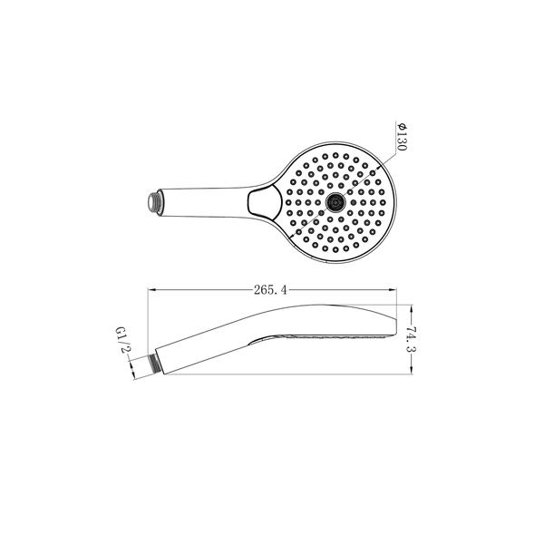 Air Hand Nero Shower Ii Matte White