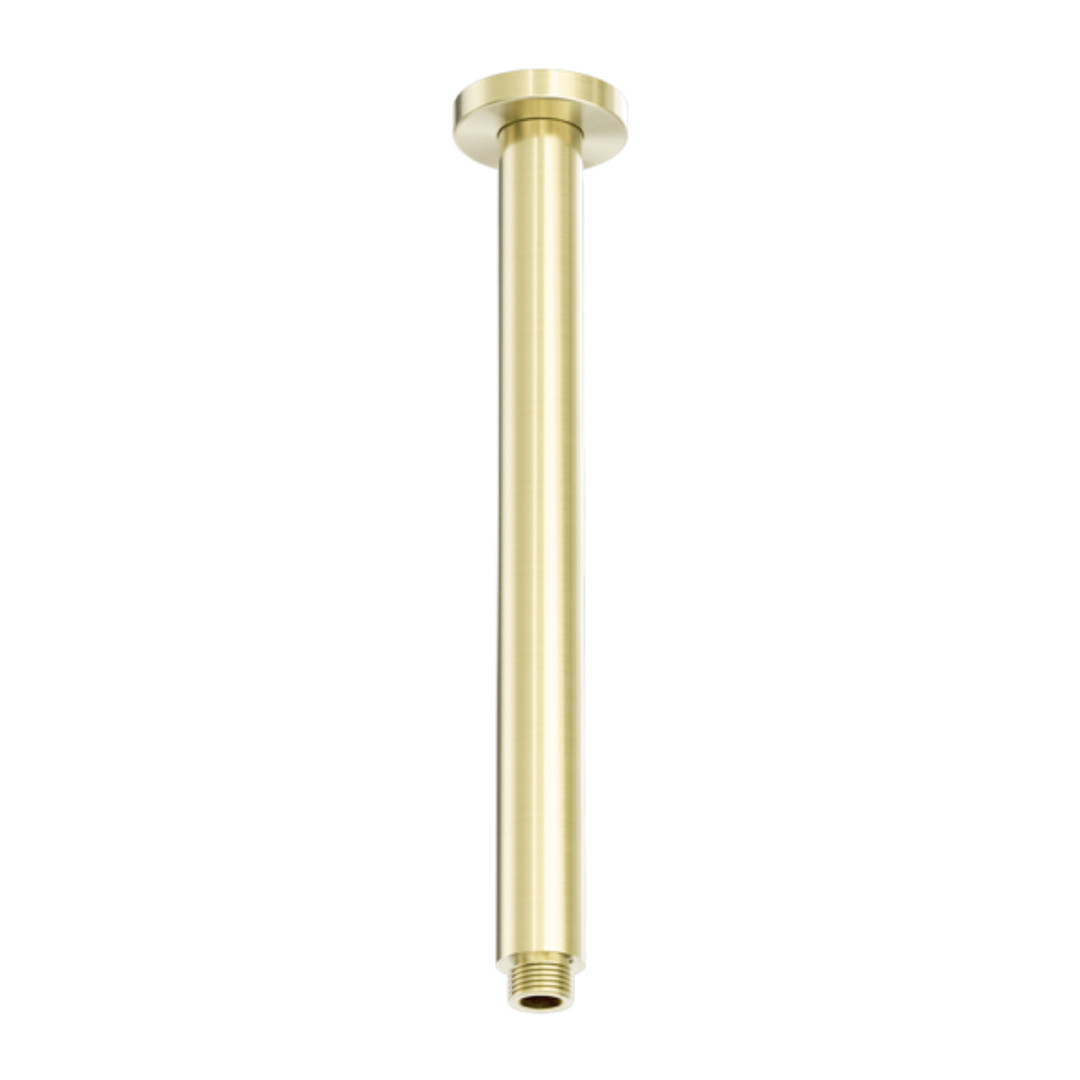NERO ZEN Stainless Steel ROUND CEILING ARM 300MM LENGTH BRUSHED GOLD