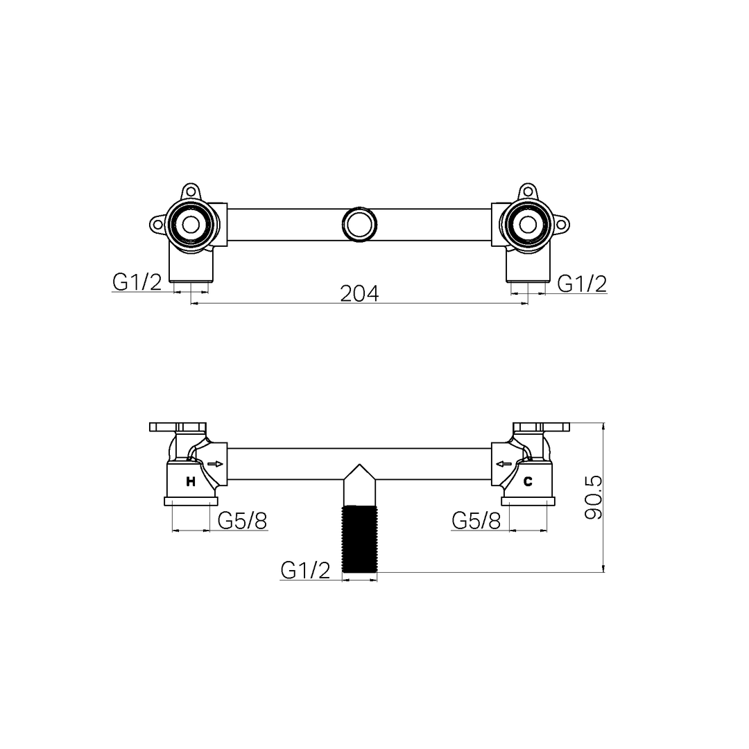 Nero In Wall Basin/Bath Breech For X Plus/York/Kara